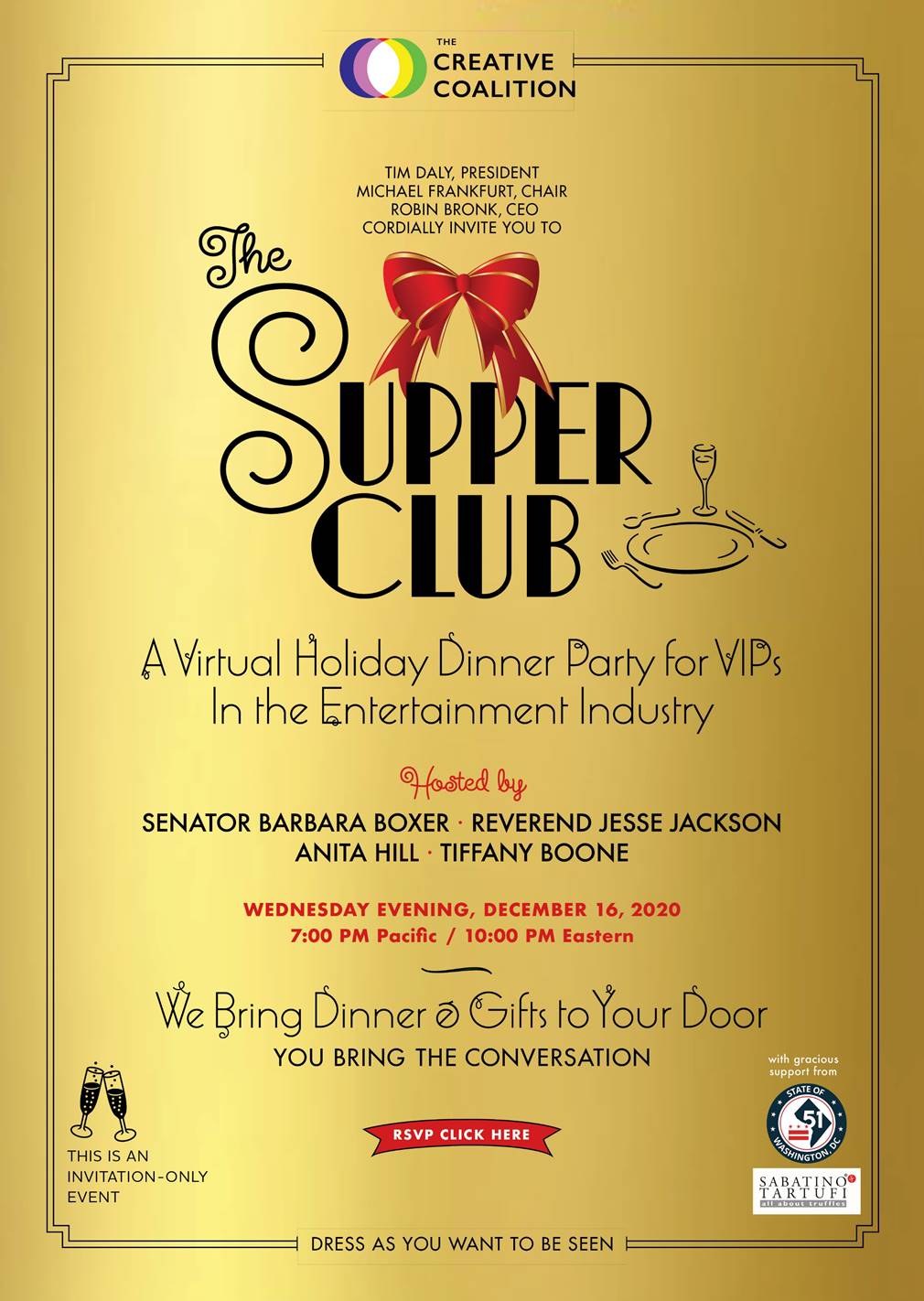 The Creative Coalition & Sabatino Tartufi