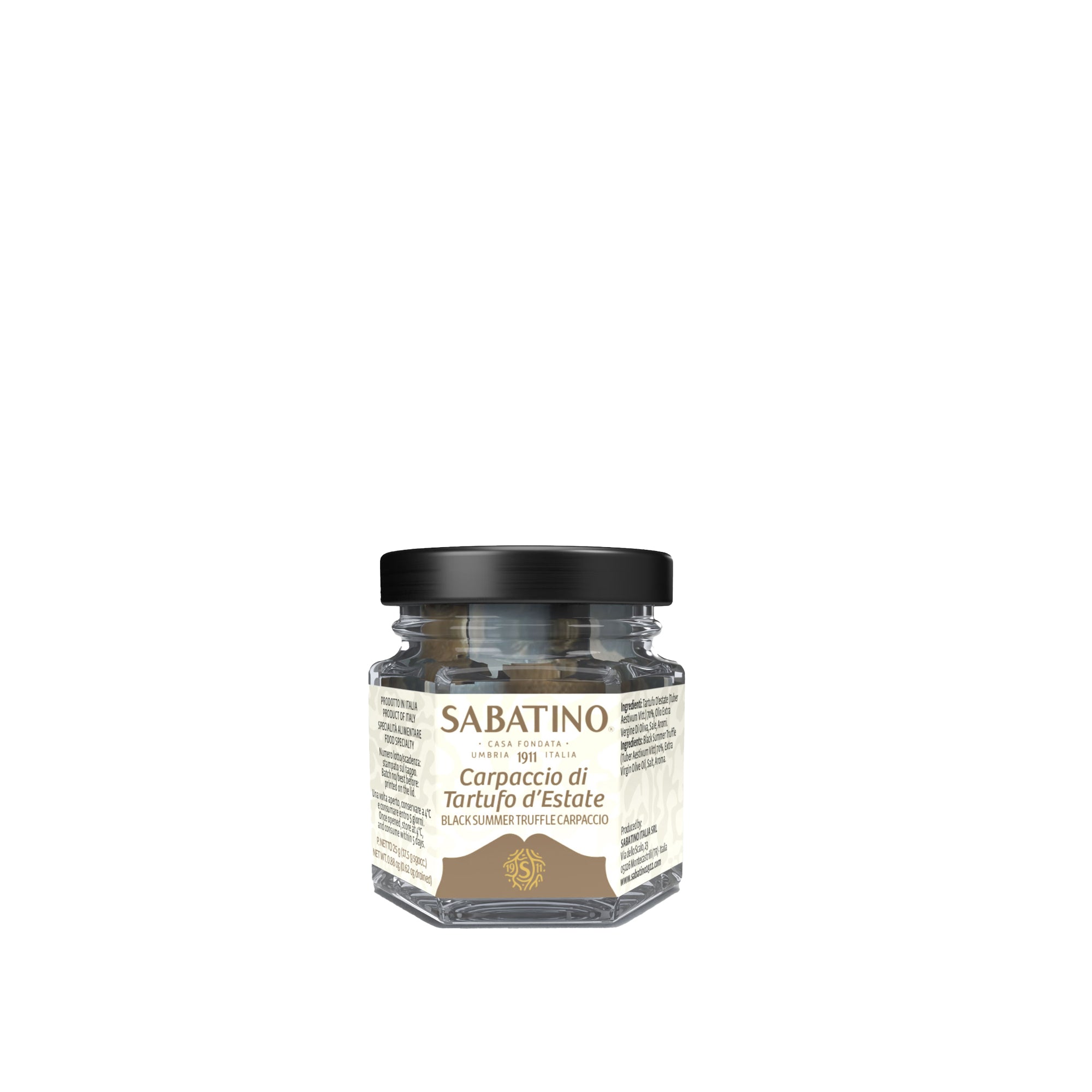 a glass jar with a label