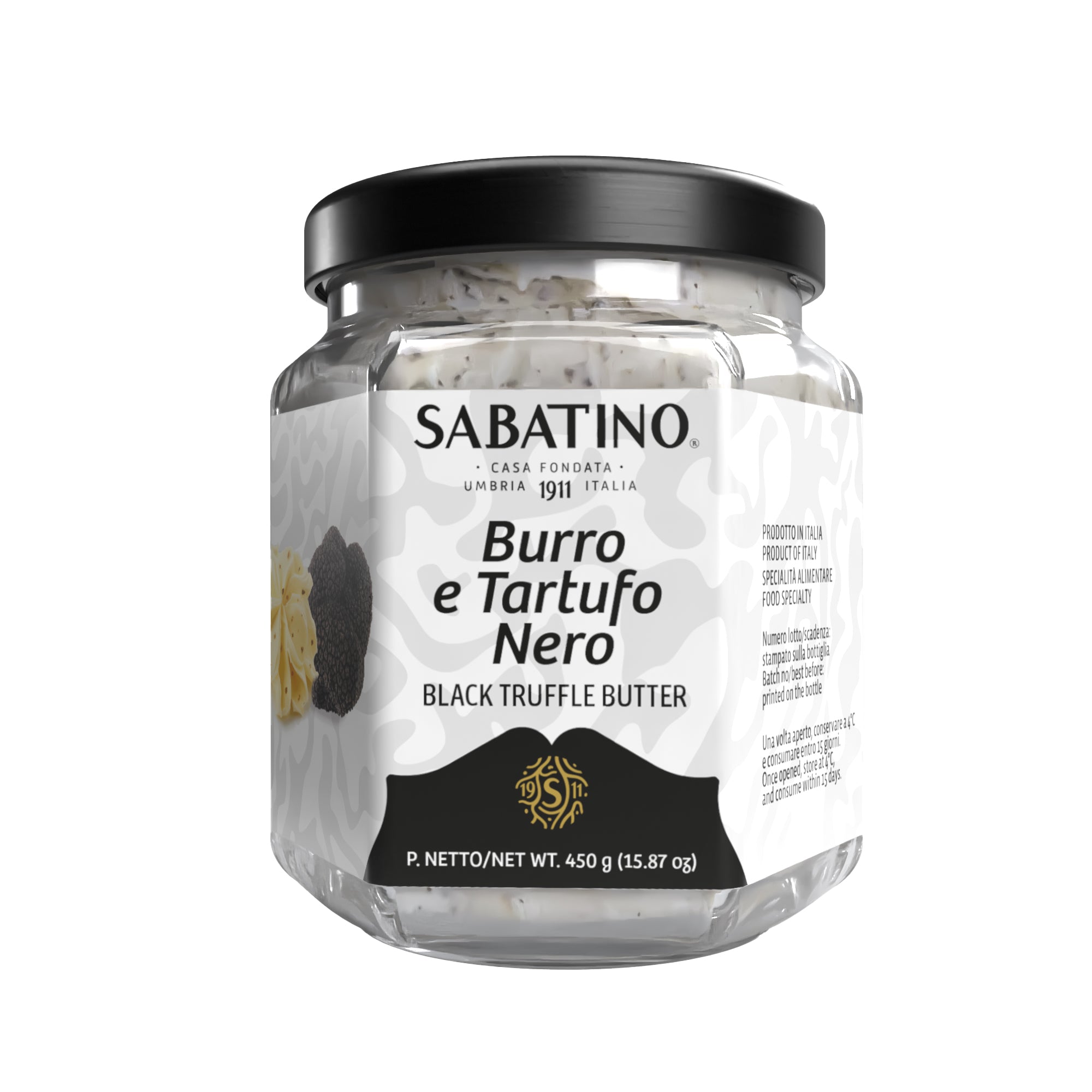 a jar of food with a white label