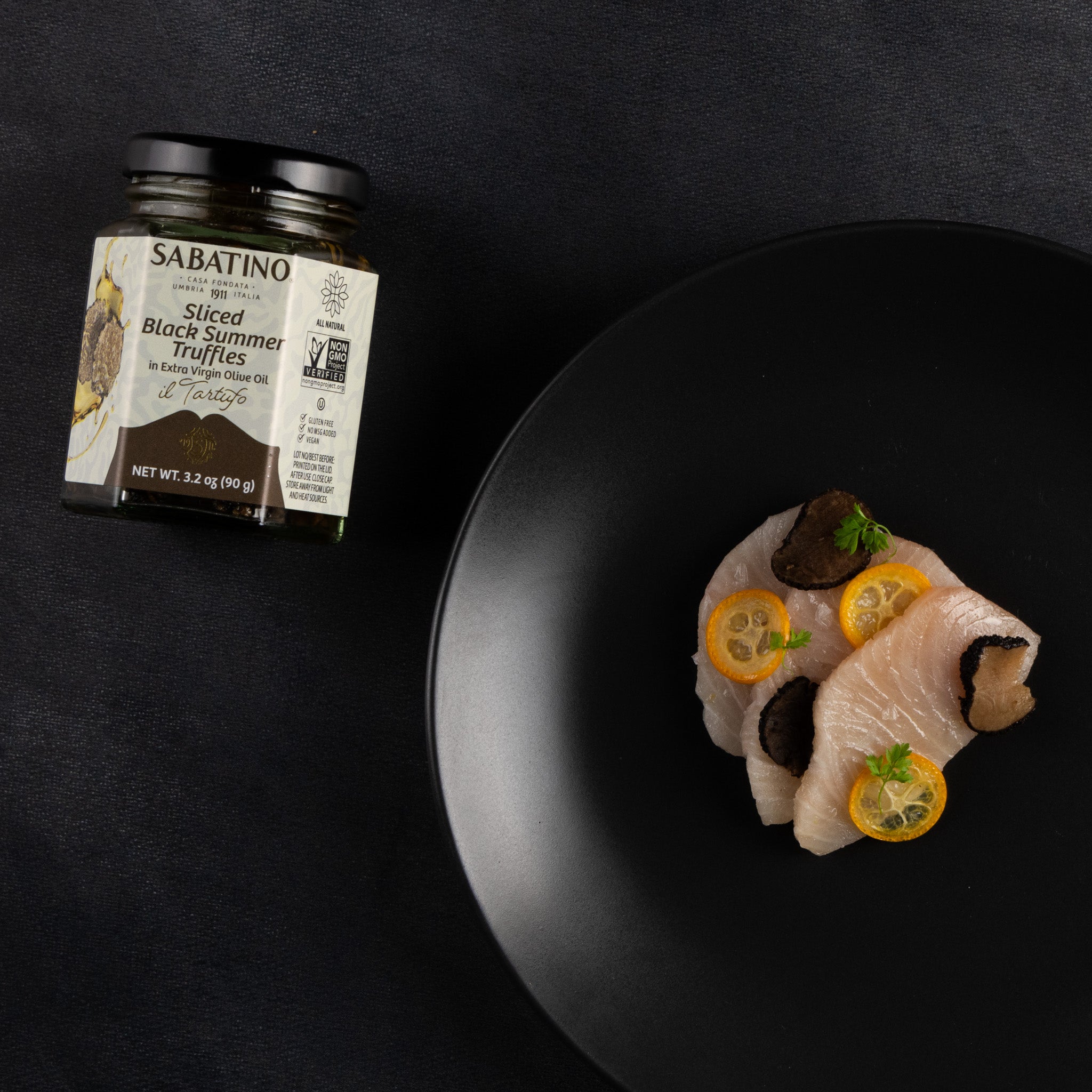 a plate of food and a jar of food