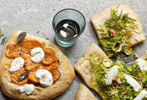 Oprah's Robiola, Shaved Brussels Sprouts and Walnut Pizza 