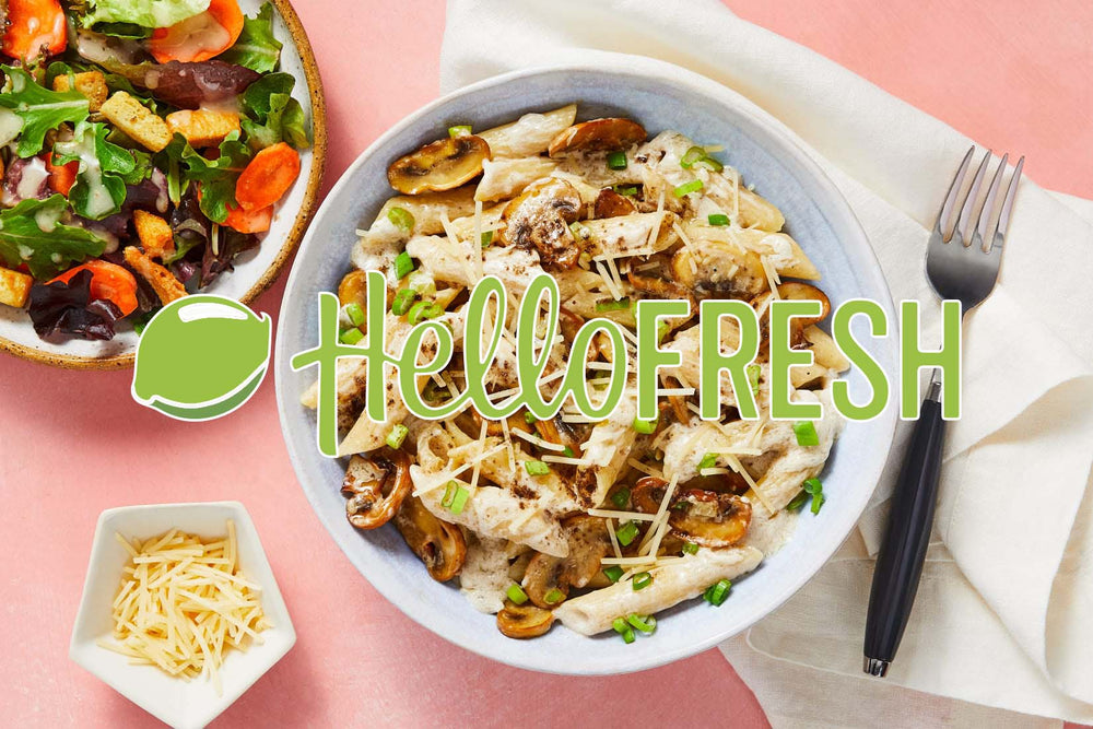 Mushroom Penne with Truffle Cream & an Italian House Salad