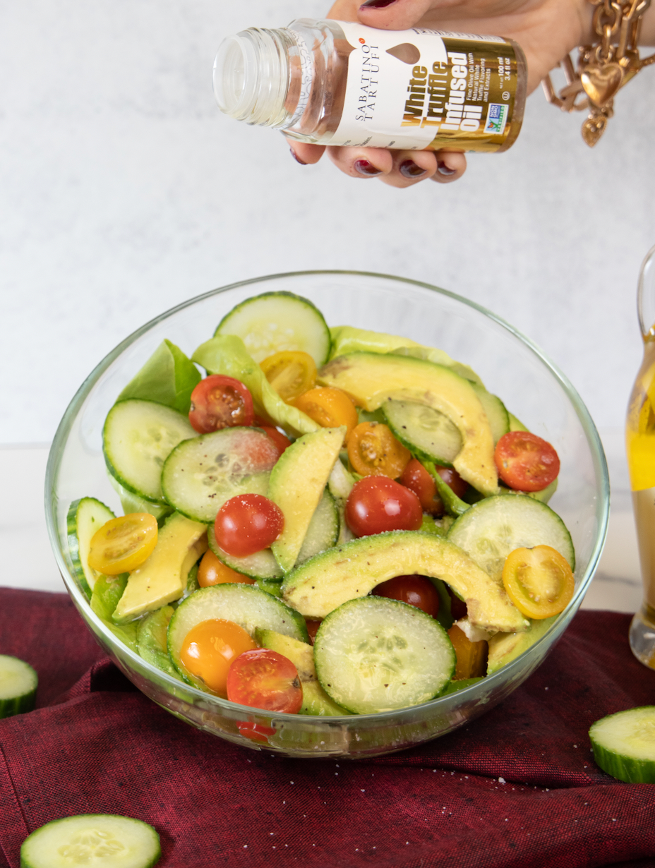 BUTTER LETTUCE SERVED WITH GRILLED AVOCADOS AND TRUFFLE VINAIGRETTE