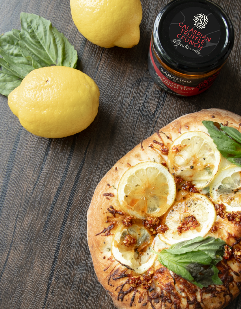 Lemon Calabrian Truffle Crunch Pizza
