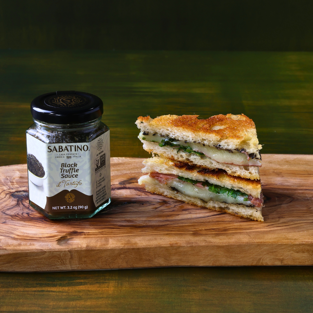 a sandwich on a cutting board