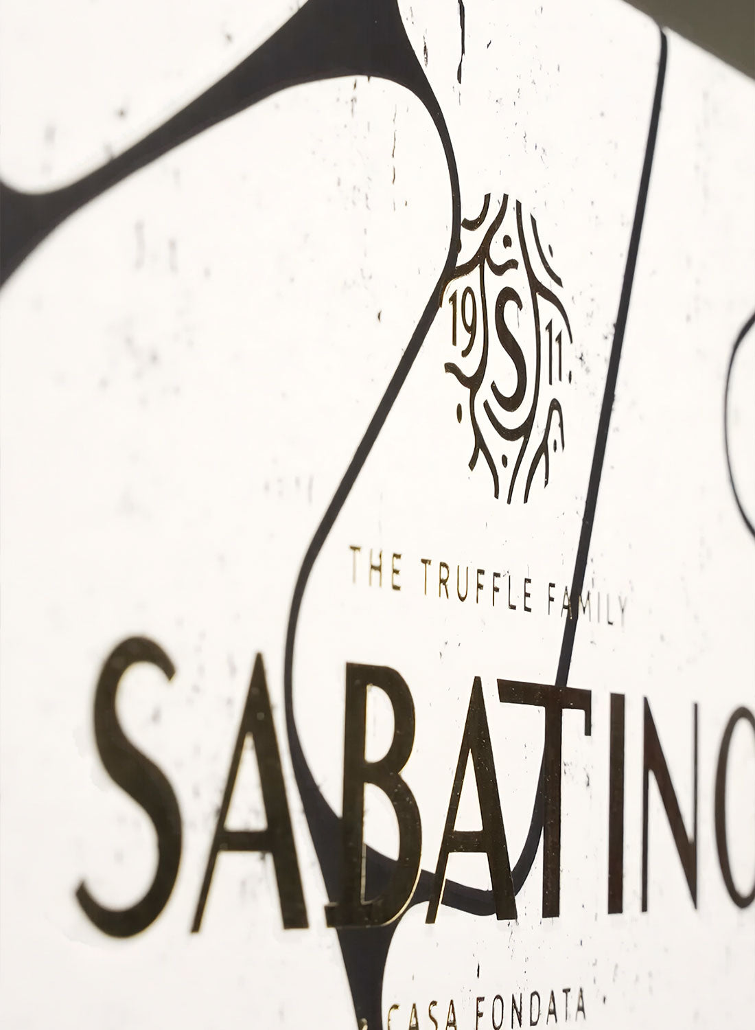 a close up of a sign