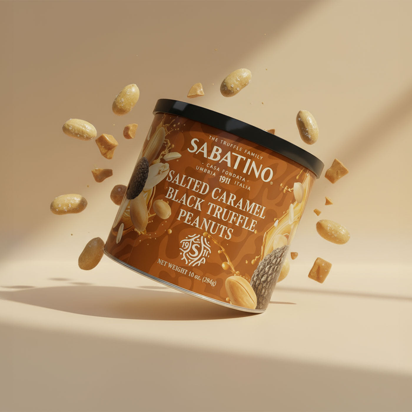 a can of peanuts falling