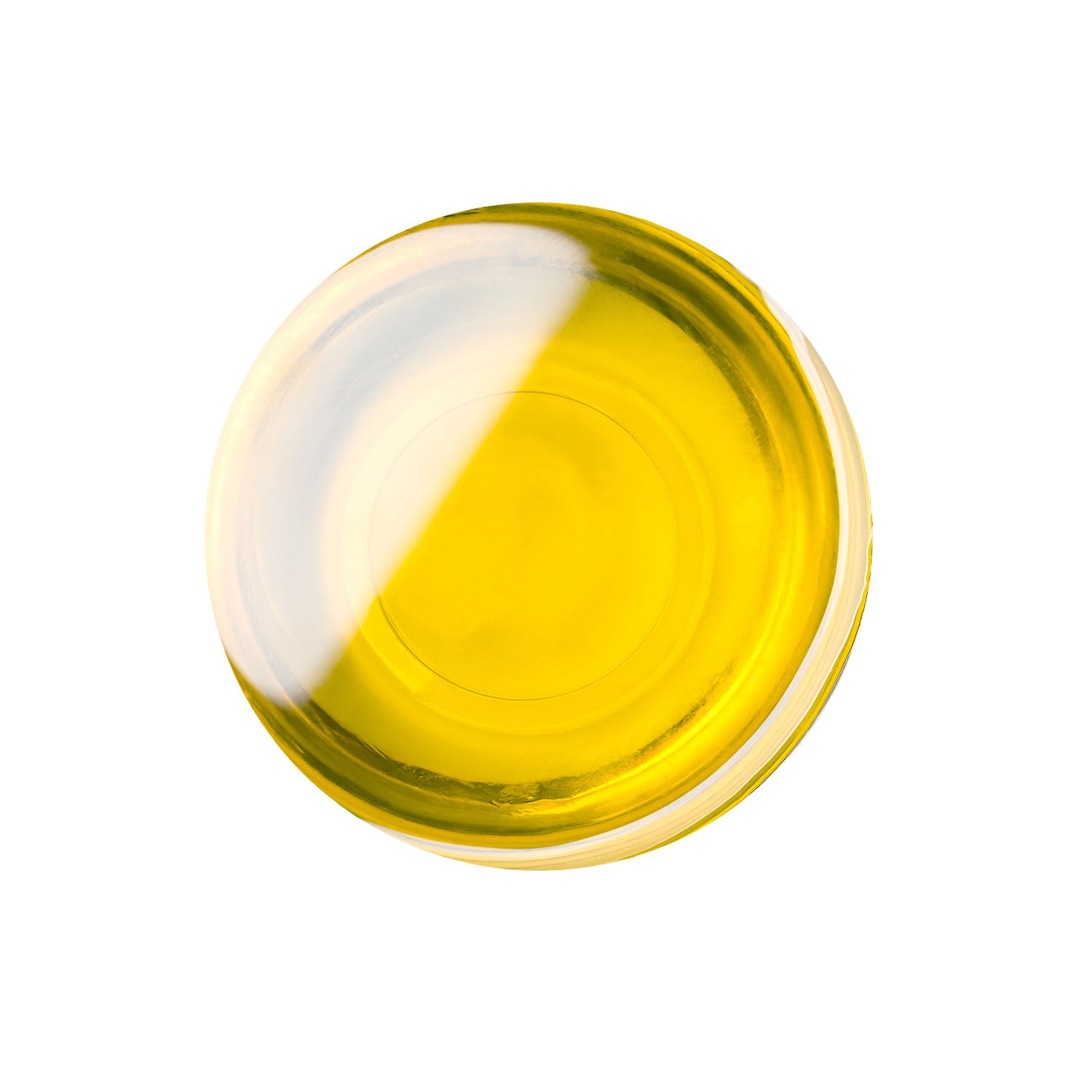 a yellow liquid in a glass container